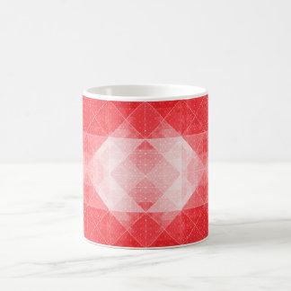 Tasse à motif géométrique rouge et blanc