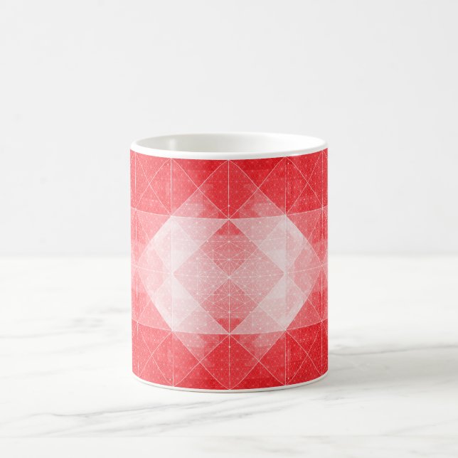 Tasse à motif géométrique rouge et blanc (Centre)
