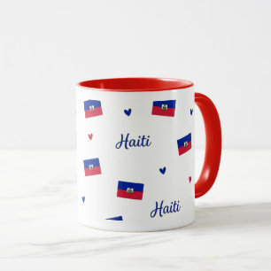 Tasse à motif Haïti Roots Drapeau des Caraïbes