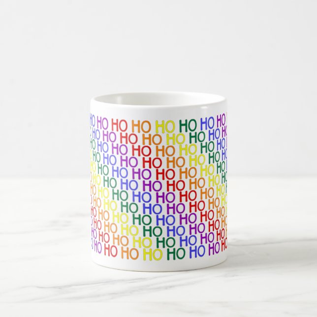 Tasse à motif Ho Ho Ho arc-en-ciel (Centre)