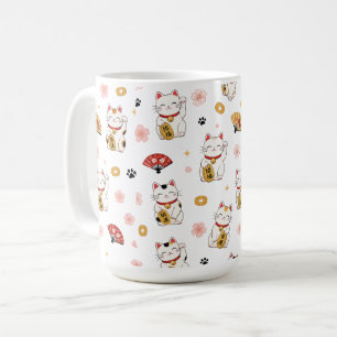 Tasse à motif Maneki Neko mignon Chat Chanceux