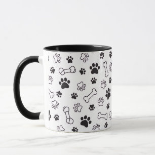Tasse à motif minimaliste Pattes et Os