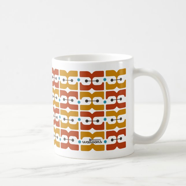 Tasse à motif rétro moderne (Droite)