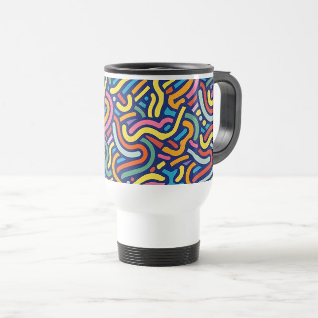Tasse à motifs abstraits et colorés (Devant droit)