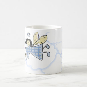 Tasse à motifs bleus fantaisistes de fée
