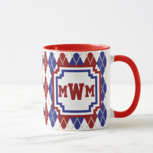 Tasse à motifs de losanges americana