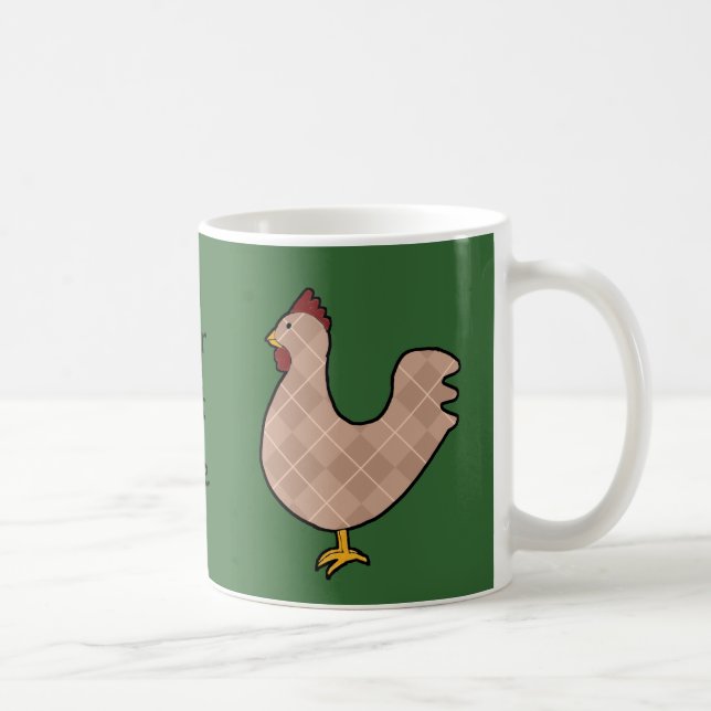 Tasse à motifs de losanges de coq d'art populaire (Droite)