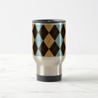 Tasse à motifs de losanges de voyage de rampe de