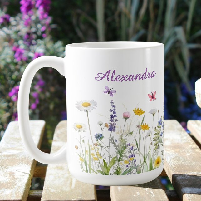 Tasse à nom de fleurs sauvages (Créateur téléchargé)
