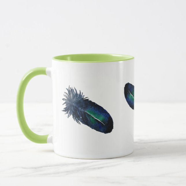 Tasse à plume de paon  (Gauche)