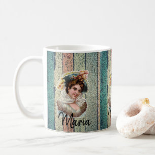 Tasse à rayures florales victoriennes