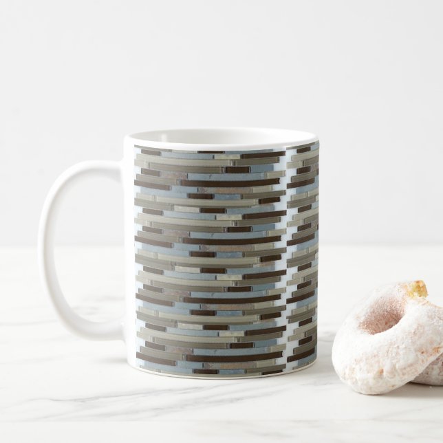 Tasse à rayures mosaïque (Avec donut)