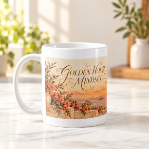 Tasse à script de mentalité de l'heure dorée