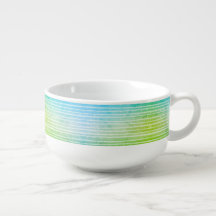 Tasse à soupe bleu-vert rafraîchissante