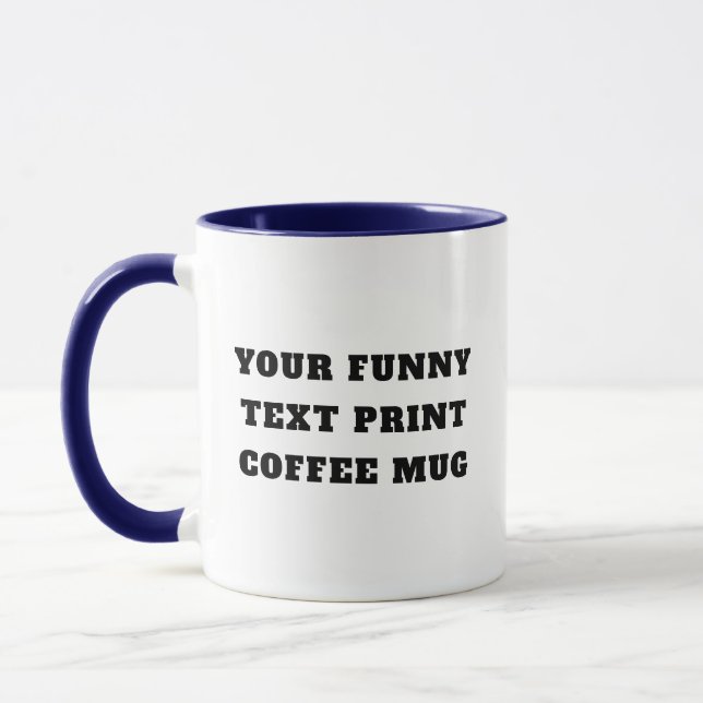 Tasse à texte personnalisé - Cadeau de blague de c (Gauche)
