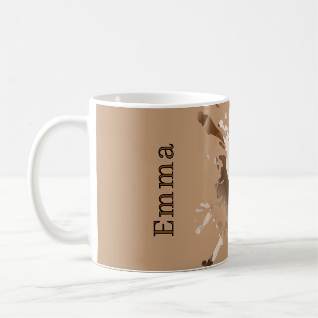 Tasse à texture de papier abstrait beige - Monogra (Gauche)