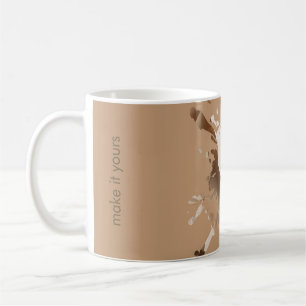 Tasse à texture de papier abstrait beige personnal