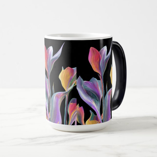 Tasse à thé à motif de feuille de nature tropicale (Devant droit)
