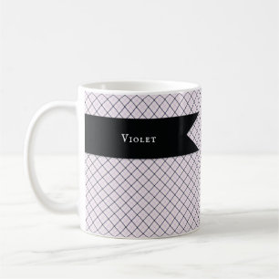 Tasse à thé Tattersall Violet Bleu foncé à carreau