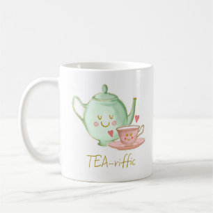 Tasse à thé 'Tea-riffic', théière, tasse à cœur et