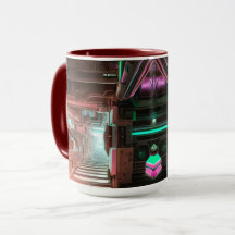 Tasse à thème de ville Steampunk