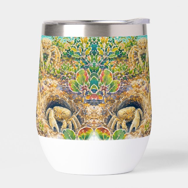 Tasse à vin Crabe terrestre blanc Bahamas (Gauche)