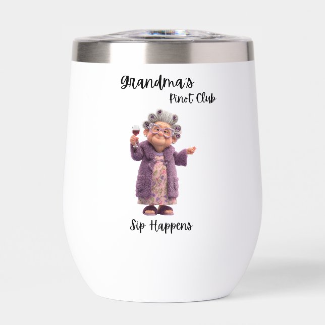 Tasse à vin Grand-mère Sip Happens (Avant)