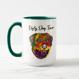 Tasse à visage de chien moche Rottweiler