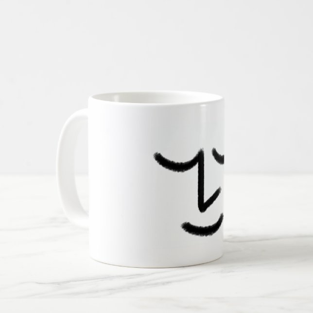 Tasse à visage zen minimaliste (Devant gauche)