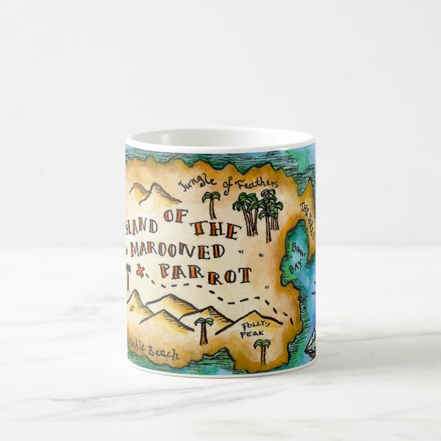 Tasse abandonnée de carte de trésor de pirate de (Centre)