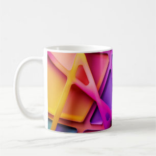 Tasse Abstraite à Hachures Croisées Vibrantes – Ar