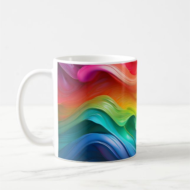 Tasse abstraite arc-en-ciel Prism Flow (Gauche)