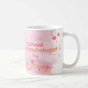 Tasse abstraite de psychologue d'école d'aquarell