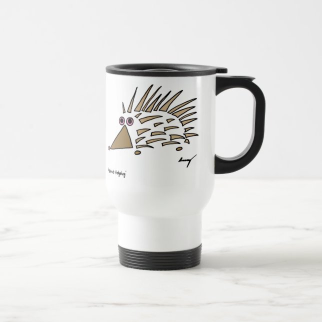 Tasse abstraite de voyage de hérisson (Droite)