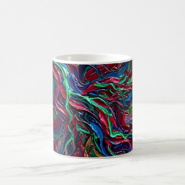 Tasse Abstraite Éclair Tons de Joaillerie Café Mug (Centre)