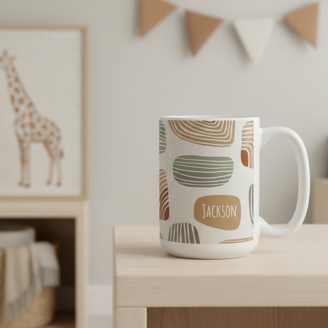 Tasse Abstraite Personnalisée Tons Terre Boho ID12 (Créateur téléchargé)