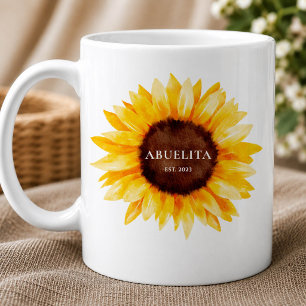 Tasse Abuelita Tournesol   Cadeau pour grand-mère