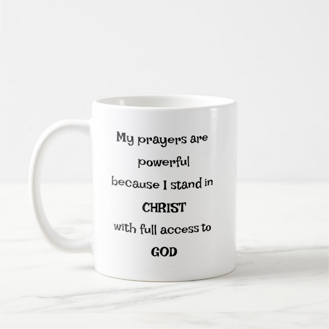Tasse Accès Audacieux à Dieu par la Prière (Gauche)