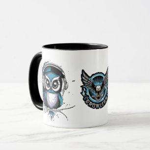 Tasse AeroWolves Owl Gamer – Hibou Bleu et Aigle C