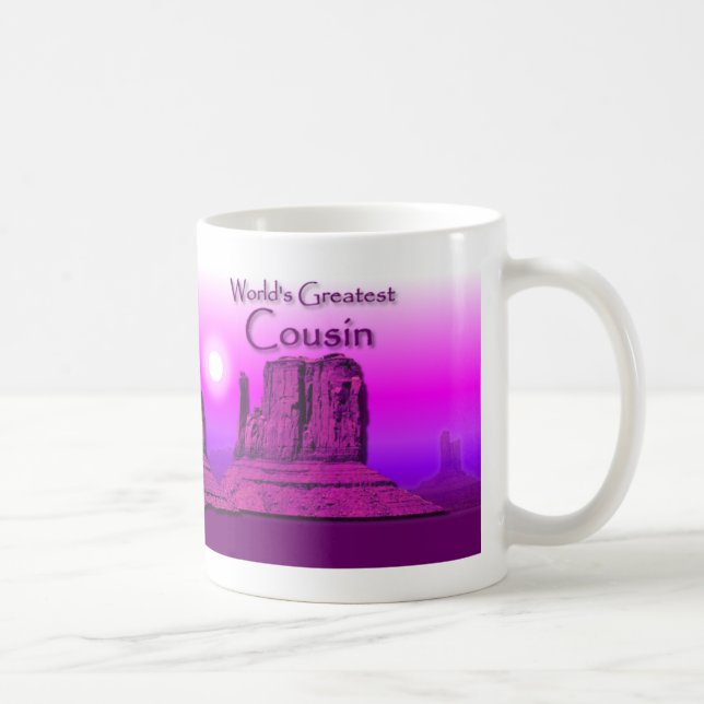 Tasse affectueuse de pourpre des mains du cousin (Droite)