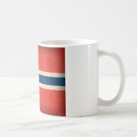 Tasse affligée par drapeau de la Norvège