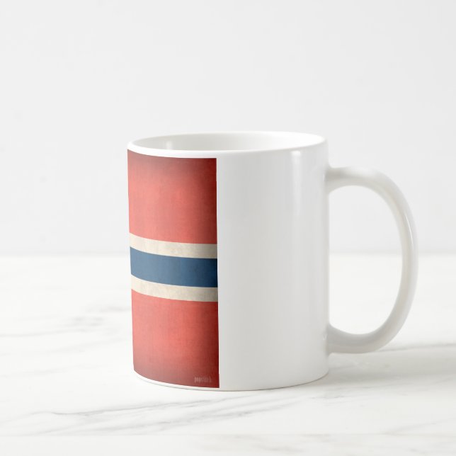 Tasse affligée par drapeau de la Norvège (Droite)