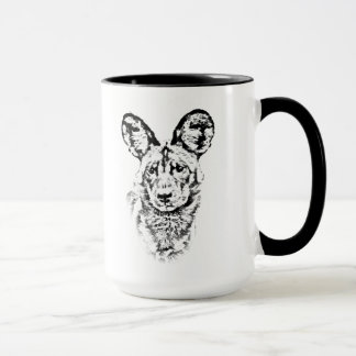Tasse africaine de chien sauvage - série de