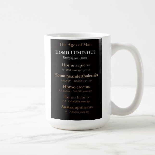 Tasse Âges de l'Homme 11 Oz ou 15 Oz (Droite)