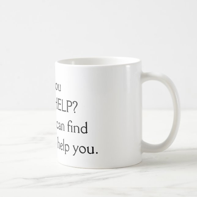 Tasse - aide du besoin ? (Noir) (Droite)