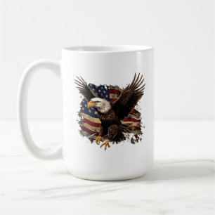 Tasse Aigle avec drapeau américain