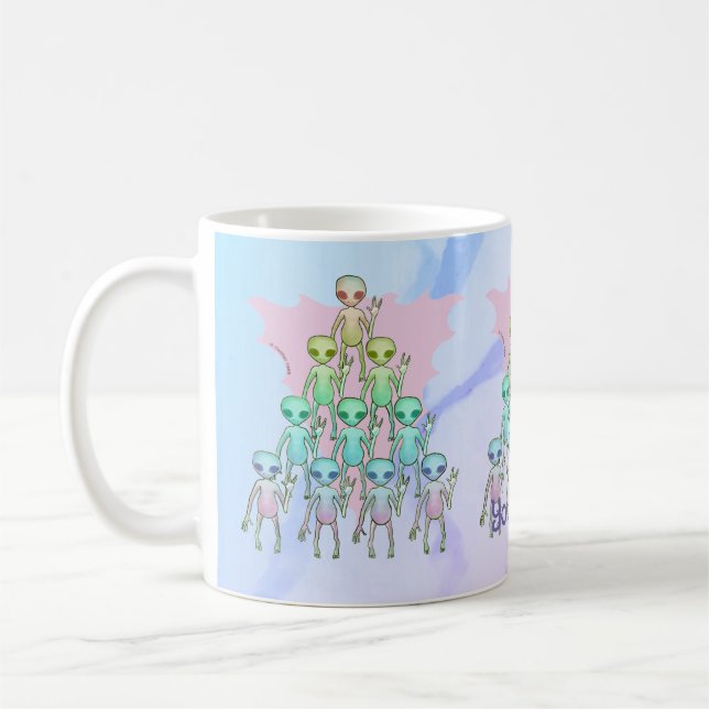 Tasse alien du triangle rose (Gauche)