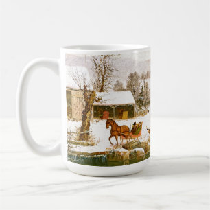 Tasse americana de ville de Sleigh de chevaux de