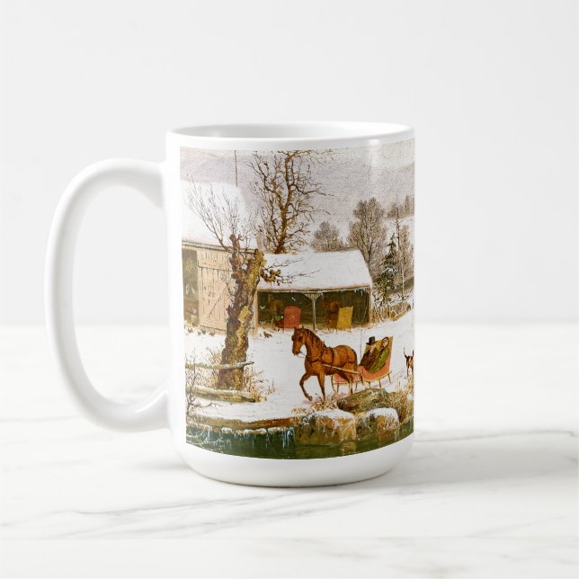 Tasse americana de ville de Sleigh de chevaux de (Gauche)