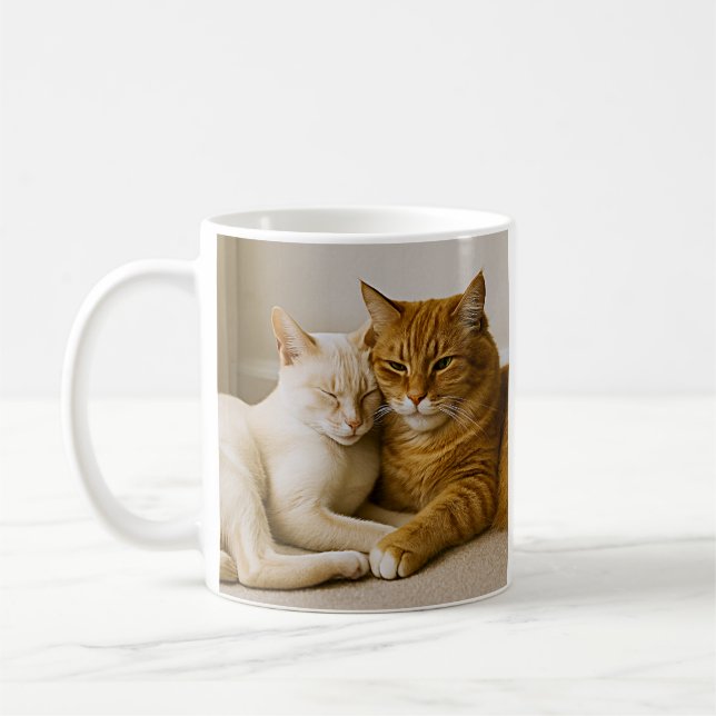 Tasse Amis Chat Confortables (Gauche)